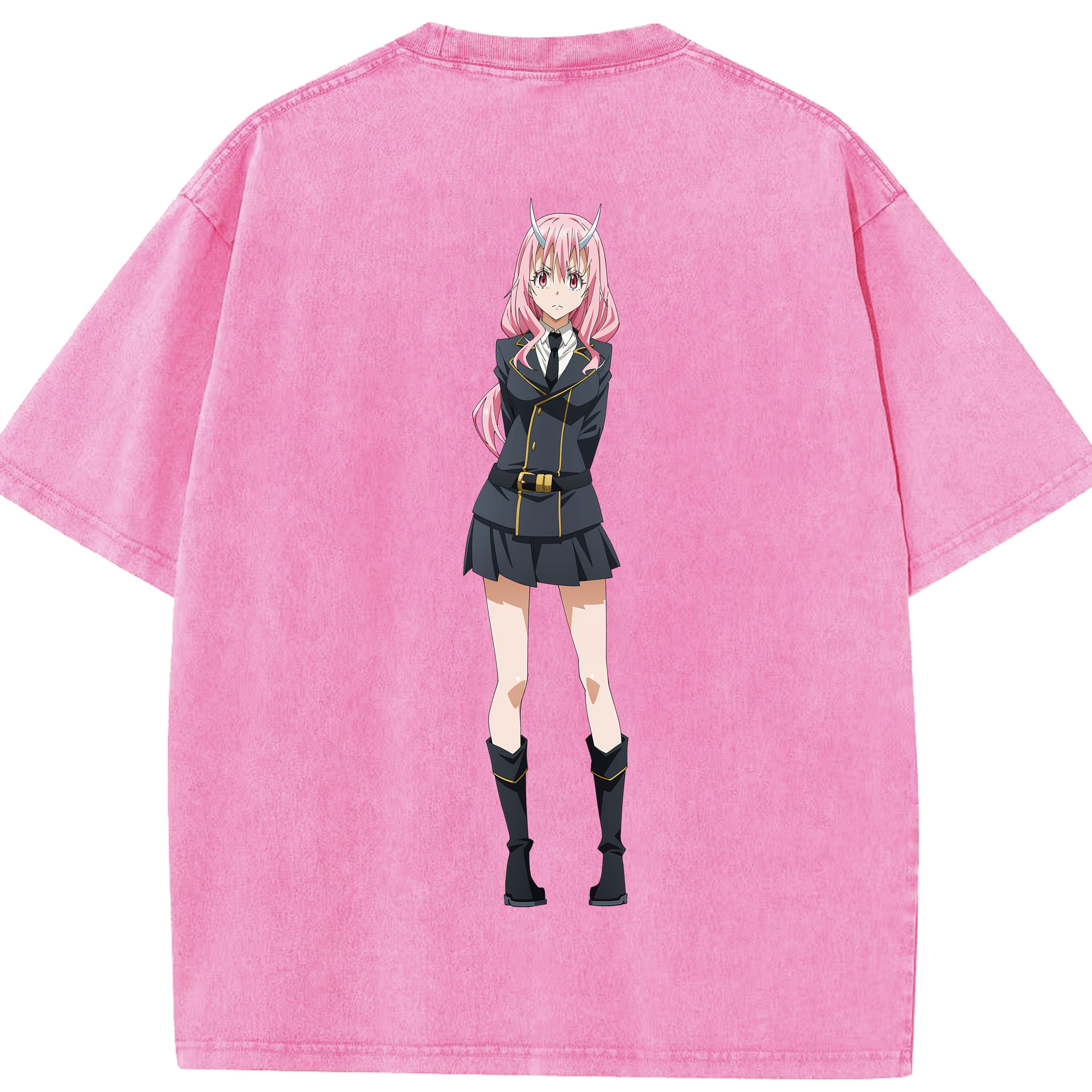 （画像用） 転スラ Regarding Reincarnated to Slime 綿100% ヴィンテージ風 半袖Tシャツ（背面プリント）